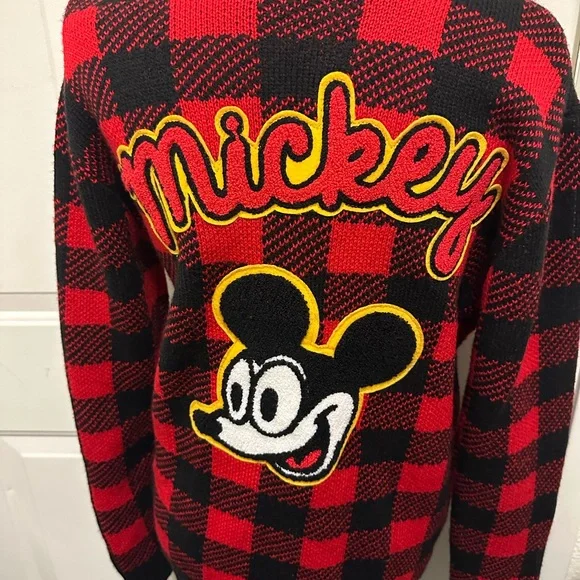 Forever 21 Mickey Mouse Disney Plaid Cardigan 90th Anniversary - Picture 6 of 9